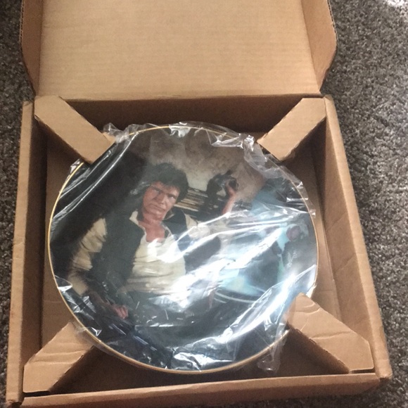 ♥️♥️Star Wars Vintage Han Solo Plate With Certificate♥️♥️ - Picture 4 of 4